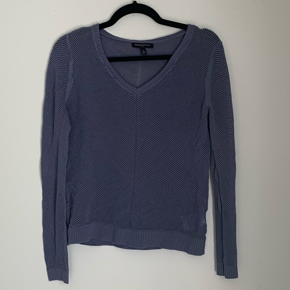 Lavender Blue Mesh Sweater